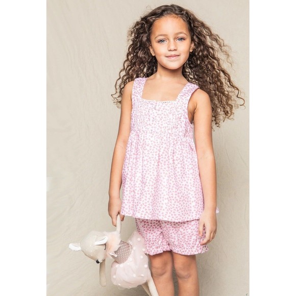 Petite Plume Girls Sweethearts Pajamas Shorts Set size 14 Pink Hearts 2pc - Picture 3 of 16